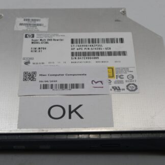 Hitachi/LG GT30L 12.7mm Laptop SATA DVD Writer Black Bezel Used