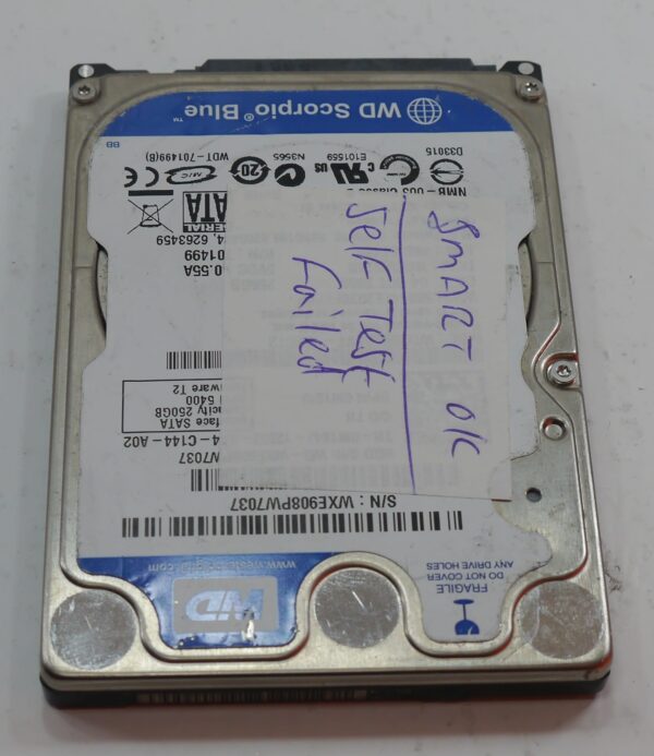 Western Digital WD2500BEVT 250GB SATA II Hard Drive - Image 2
