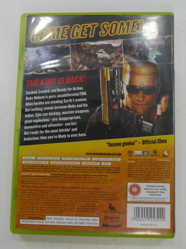 Duke Nukem Forever Game For Microsoft Xbox 360 Used - Image 2