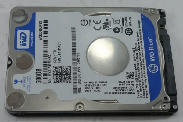 Western Digital WD5000LPVX 500GB 2.5 Inch SATA 6Gbps Laptop Hard Drive Used - Image 2
