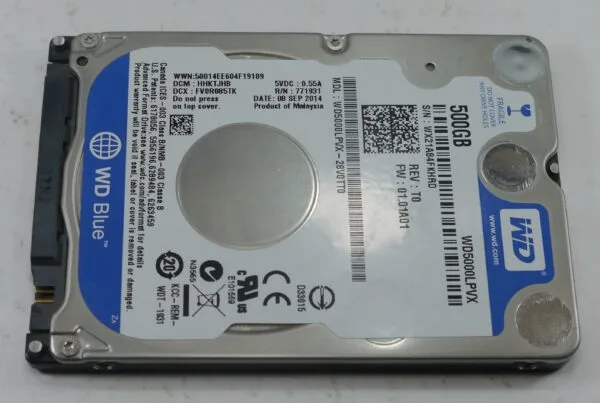 Western Digital WD5000LPVX 500GB 2.5 Inch SATA 6Gbps Laptop Hard Drive Used - Image 4
