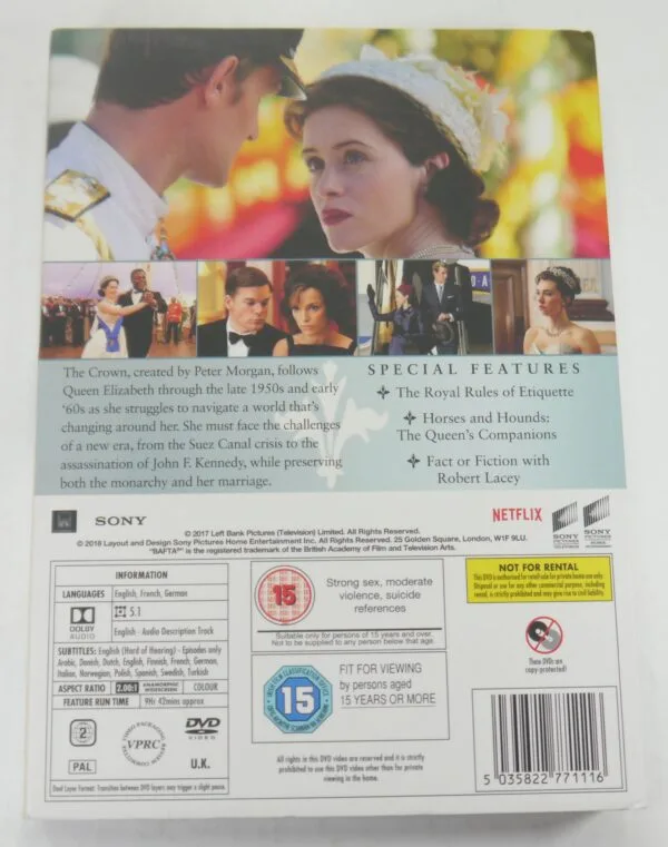 The Crown Season 2 DVD PAL Region 2 Used - Image 2