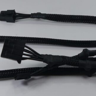 EVGA 3x Molex + Floppy Drive (Berg) Modular Power Supply Cable Black Used