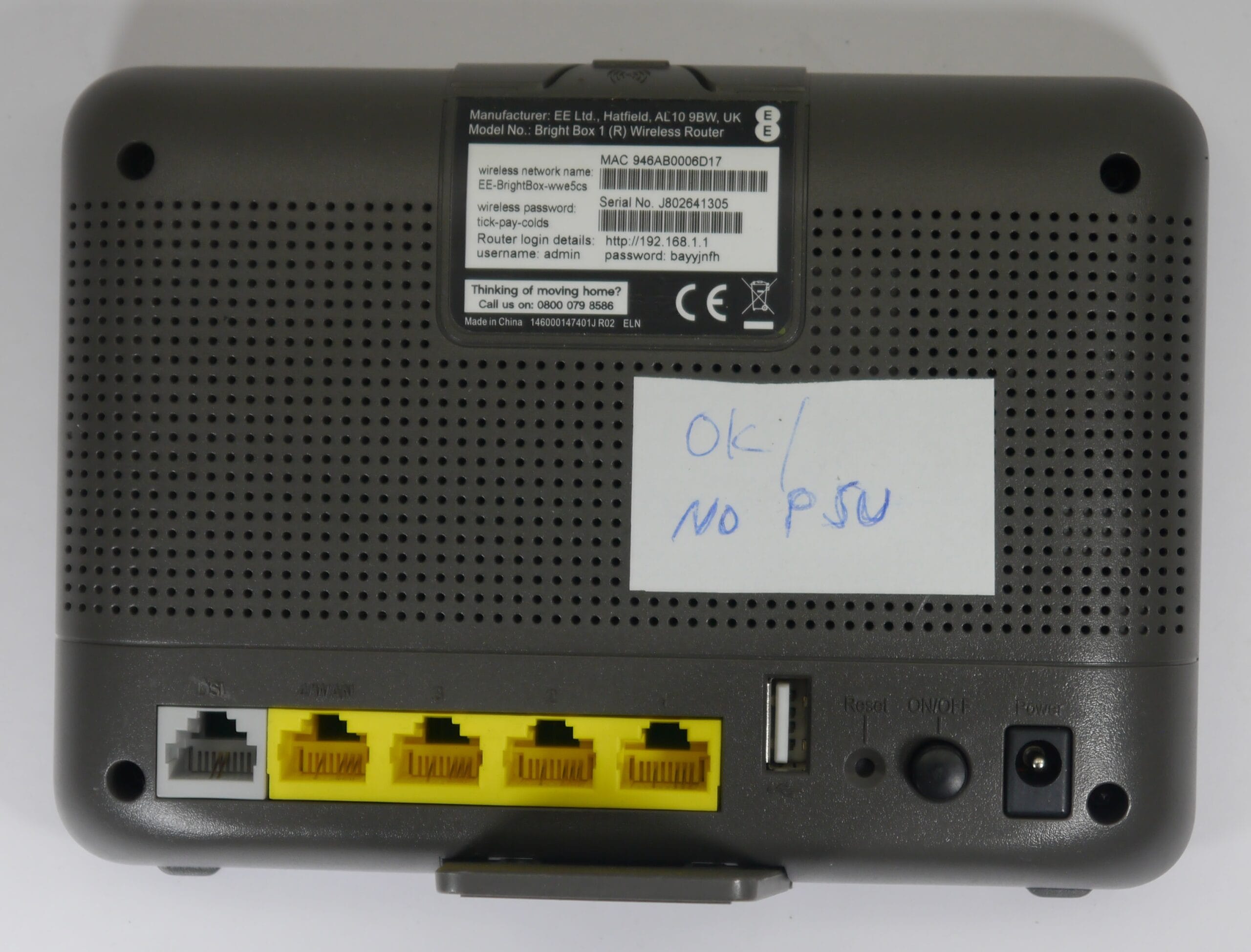 EE Bright Box 1 (R) Wireless Router Used (No PSU) - Image 5